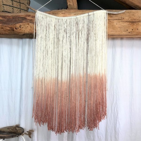 grand macrame teint couleur vieux rose 1