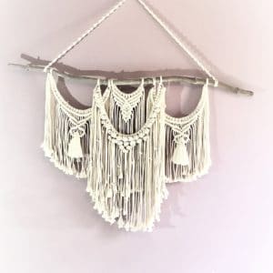 macrame murale beige 2