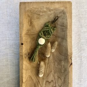porte cle macrame vert 1