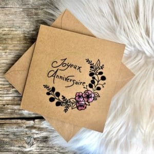 carte anniversaire couronne de fleurs 1