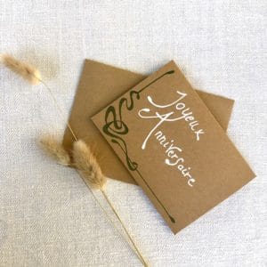 carte anniversaire motif art déco 1