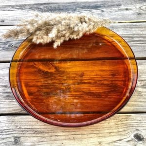 plat à tarte vintage ambré 1