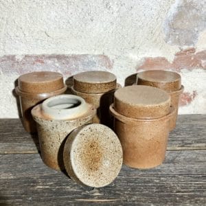 lot de 5 pots gres avec couvercles 2