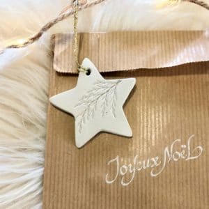 lot de 5 étoiles de noël argile 2
