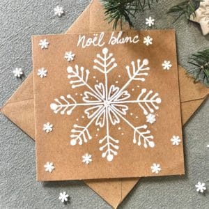 carte de noël flocon de neige 1