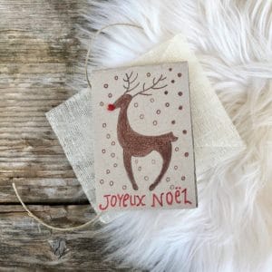 carte de noel renne