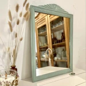 miroir art déco vert tendre
