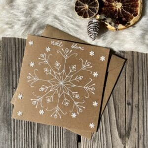 carte de noël illustré | noël blanc 2