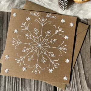 carte de noël illustré | noël blanc 2