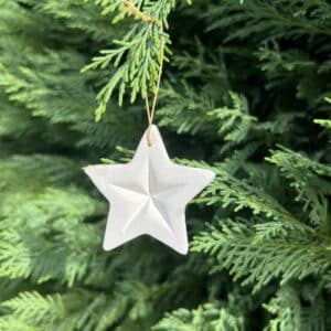 suspension de noël étoile d'argile