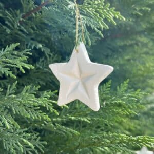 suspension de noël étoile d'argile